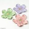 Platito pequeño flor rosa,verde,lila 12,5cm pack 3