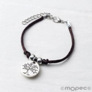 Pulsera con medalla de árbol life is a gift Pack 4